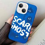 For iPhone 15 Scared Ghost PC Hybrid TPU Phone Case(Blue)