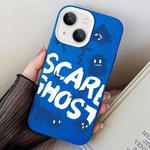 For iPhone 14 Scared Ghost PC Hybrid TPU Phone Case(Blue)