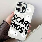 For iPhone 12 Pro Max Scared Ghost PC Hybrid TPU Phone Case(White)