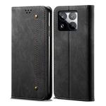 For Xiaomi 15 Denim Texture Casual Style Horizontal Flip Leather Case(Black)