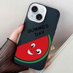 For iPhone 15 Watermelon PC Hybrid TPU Phone Case(Black)