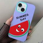 For iPhone 15 Watermelon PC Hybrid TPU Phone Case(Purple)