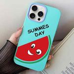 For iPhone 14 Pro Max Watermelon PC Hybrid TPU Phone Case(Sky Cyan)