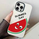 For iPhone 13 Pro Watermelon PC Hybrid TPU Phone Case(White)