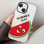 For iPhone 13 mini Watermelon PC Hybrid TPU Phone Case(White)