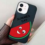 For iPhone 12 mini Watermelon PC Hybrid TPU Phone Case(Black)