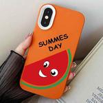 For iPhone X / XS Watermelon PC Hybrid TPU Phone Case(Orange)