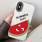For iPhone X / XS Watermelon PC Hybrid TPU Phone Case(White)