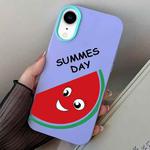 For iPhone XR Watermelon PC Hybrid TPU Phone Case(Purple)