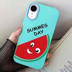 For iPhone XR Watermelon PC Hybrid TPU Phone Case(Sky Cyan)