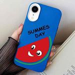 For iPhone XR Watermelon PC Hybrid TPU Phone Case(Blue)