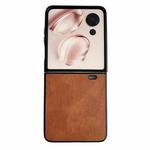 For Honor Magic V Flip Crazy Horse Texture Folding PU Phone Case(Orange)