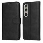 For Sony Xperia 1 VI Classic Calf Texture Flip Leather Phone Case(Black)