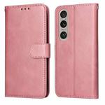 For Sony Xperia 1 VI Classic Calf Texture Flip Leather Phone Case(Rose Gold)