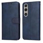 For Sony Xperia 1 VI Classic Calf Texture Flip Leather Phone Case(Blue)
