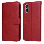 For Sony Xperia 5 V Classic Calf Texture Flip Leather Phone Case(Red)