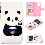 For iPhone 12 mini Colored Drawing Stitching Horizontal Flip Leather Case with Holder & Card Slots & Wallet(Polar Bear)