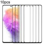 For Samsung Galaxy A73 SM-A736B 10pcs Front Screen Outer Glass Lens with OCA Optically Clear Adhesive