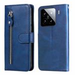 For Xiaomi 15 Fashion Calf Texture Zipper Leather Phone Case(Blue)