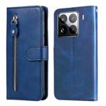 For Xiaomi 15 Pro Fashion Calf Texture Zipper Leather Phone Case(Blue)
