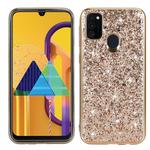 For Samsung Galaxy A21s Glitter Powder Shockproof TPU Protective Case(Gold)