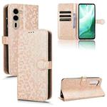 For Fujitsu Arrows F-51E We2 Plus Honeycomb Dot Texture Leather Phone Case(Gold)