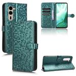 For Fujitsu Arrows F-51E We2 Plus Honeycomb Dot Texture Leather Phone Case(Green)