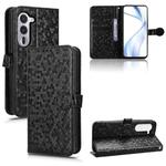 For Fujitsu Arrows Alpha F-51F Honeycomb Dot Texture Leather Phone Case(Black)