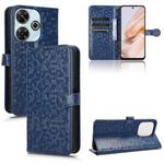 For Xiaomi Redmi 13 4G / Note 13R 5G Honeycomb Dot Texture Leather Phone Case(Blue)