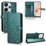 For Xiaomi Redmi 13 4G / Note 13R 5G Honeycomb Dot Texture Leather Phone Case(Green)