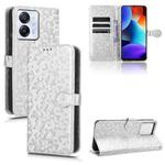 For Blackview Oscal Modern 8 / Color 8 Honeycomb Dot Texture Leather Phone Case(Silver)