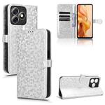 For Ulefone Note 18 Ultra Honeycomb Dot Texture Leather Phone Case(Silver)