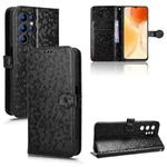 For Oukitel C1 / C1 Pro Honeycomb Dot Texture Leather Phone Case(Black)