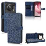 For Oukitel C60 / C60 Pro Honeycomb Dot Texture Leather Phone Case(Blue)