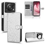 For Oukitel C60 / C60 Pro Honeycomb Dot Texture Leather Phone Case(Silver)