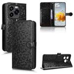 For Oukitel C65 / C65 Pro Honeycomb Dot Texture Leather Phone Case(Black)