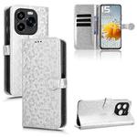 For Oukitel C65 / C65 Pro Honeycomb Dot Texture Leather Phone Case(Silver)