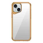 For iPhone 15 Ice Transparent Series TPU + PC + Acrylic Hybrid Phone Case(Orange)