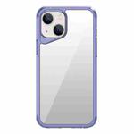 For iPhone 14 Plus Ice Transparent Series TPU + PC + Acrylic Hybrid Phone Case(Purple)