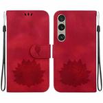 For Sony Xperia 1 VI Lotus Embossed Leather Phone Case(Red)