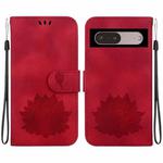 For Google Pixel 7 Pro Lotus Embossed Leather Phone Case(Red)