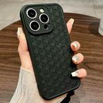 For iPhone 15 Pro Honeycomb Cooling TPU Phone Case(Black)