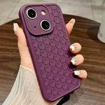 For iPhone 15 Honeycomb Cooling TPU Phone Case(Purple)