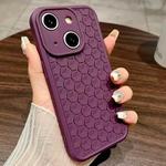 For iPhone 14 Honeycomb Cooling TPU Phone Case(Purple)