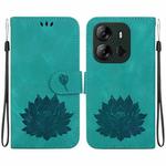 For Tecno Spark Go 2023 / Pop 7 Pro Lotus Embossed Leather Phone Case(Green)