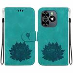 For Tecno Spark 20C / Pop 8 Lotus Embossed Leather Phone Case(Green)