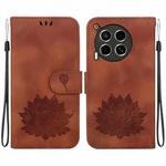 For Tecno Camon 30 4G / 5G Lotus Embossed Leather Phone Case(Brown)