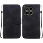 For Tecno Camon 30 4G / 5G Lotus Embossed Leather Phone Case(Black)