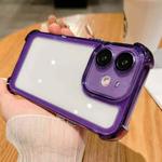 For iPhone 11 Clear Acrylic + TPU Shockproof Phone Case(Purple)