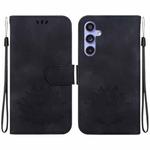 For Samsung Galaxy S23 FE 5G Lotus Embossed Leather Phone Case(Black)